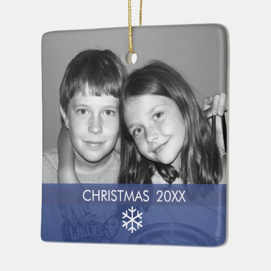 Lijst kerstsnowflake - Modern Keramisch Ornament (Links)