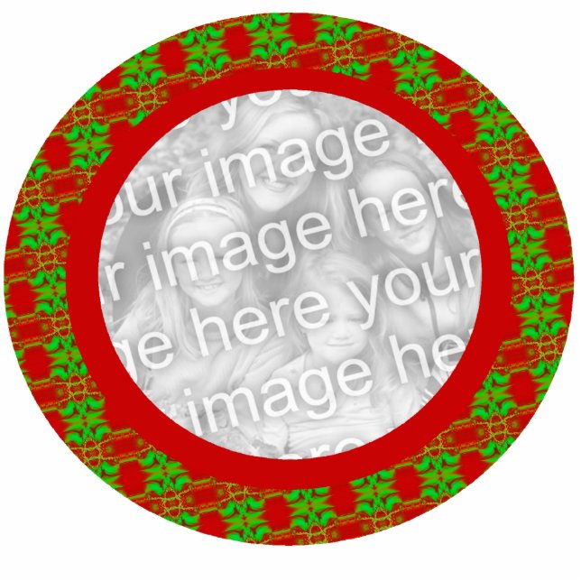 Lijst kerstversiering - Gepersonaliseerd Fotobeeldje Ornament (Voorkant)