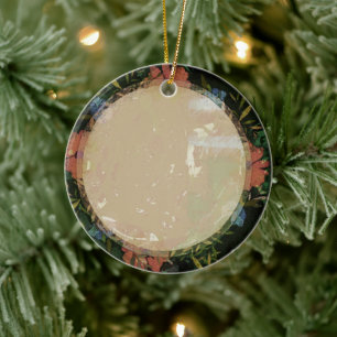 Lijst kerstversiering keramisch ornament