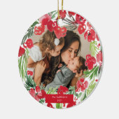 Lijst kerstwaterverf keramisch ornament (Links)