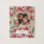 Lijst kerstwaterverf legpuzzel<br><div class="desc">Kerstbloem lijst met kerstwaterverf. Pas het aan en stuur het naar je vrienden en familie</div>