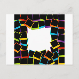 lijst- kleurrijk briefkaart