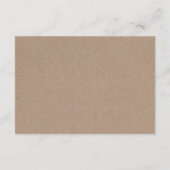 Lijst kraft karton papier bruiloft details invoege informatiekaartje (Achterkant)
