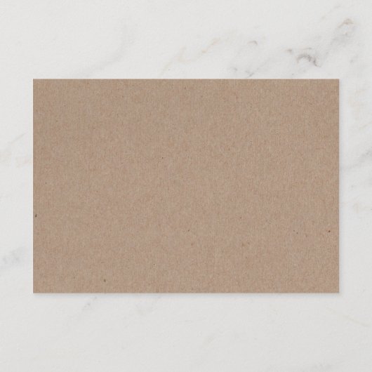 Lijst kraft karton papier bruiloft details invoege informatiekaartje (Achterkant)