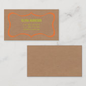 lijst kraftkaart contactkaartje (Voorkant / Achterkant)