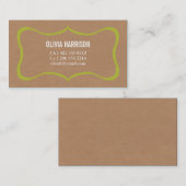 lijst kraftkaart contactkaartje (Voorkant / Achterkant)