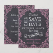 lijst & krijtbord bruiloft Save the Date (Voorkant / Achterkant)