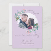 Lijst Lavender Floral Paint Stroke Save The Date (Voorkant)