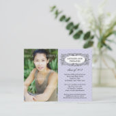 Lijst Lila Afstuderen Kaart (Staand voorkant)