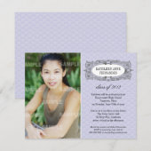 Lijst Lila Afstuderen Kaart (Voorkant / Achterkant)