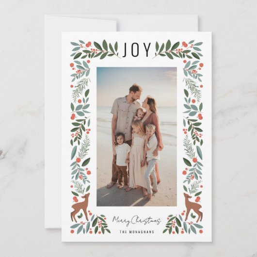  Lijst Little Deer | wit | Verticale foto Feestdagenkaart (Voorkant)