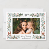 Lijst Little Deer | Witte kerstfoto Feestdagenkaart (Voorkant)