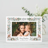 Lijst Little Deer | Witte kerstfoto Feestdagenkaart (Staand voorkant)