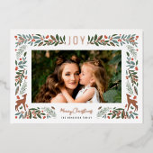  Lijst Little Deer | Witte kerstfoto Folie Feestdagenkaart (Voorkant)