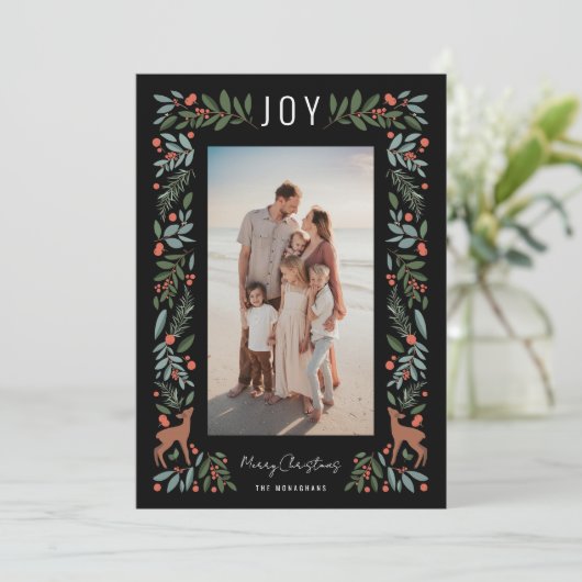  Lijst Little Deer | Zwart | Verticale foto Feestdagenkaart (Staand voorkant)