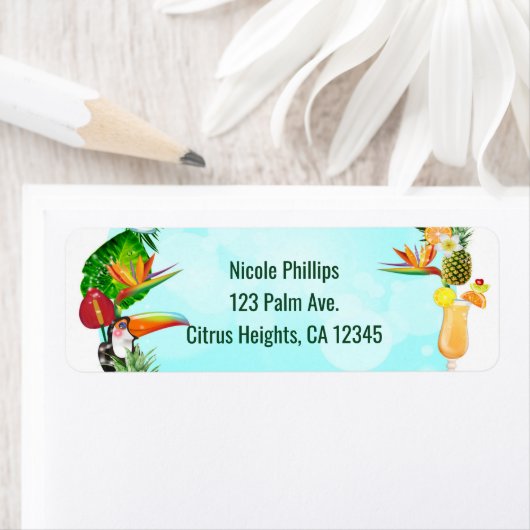 Lijst Luau Party (Hawaiian Tropische Zomer) Etiket (Insitu)