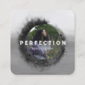 Lijst Luxe Black and White Vierkante Visitekaartje (Voorkant)