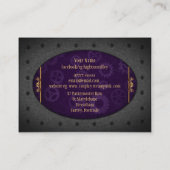 Lijst, messing en royal paars, met steampunk visitekaartje (Achterkant)