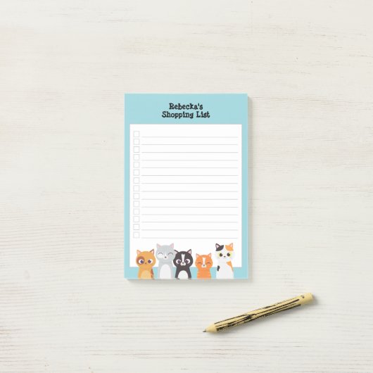 Lijst met aanbiedingen voor snelle winkelaanbiedin post-it® notes (Op bureau)