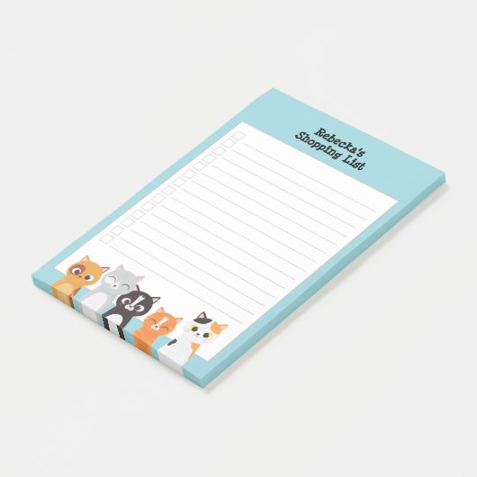Lijst met aanbiedingen voor snelle winkelaanbiedin post-it® notes (Schuin)