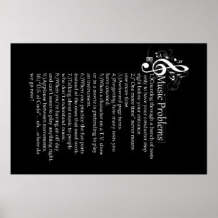 Lijst met algemene problemen poster