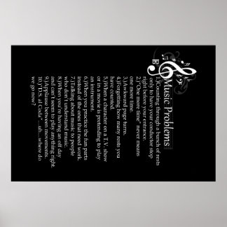 Lijst met algemene problemen poster