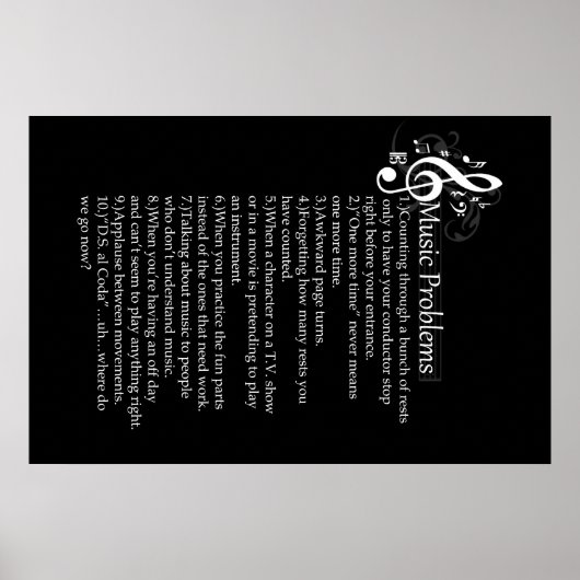 Lijst met algemene problemen poster (Voorkant)