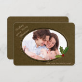 Lijst met Antiek effect Aangepast fotokerstfeest Kaart (Voorkant / Achterkant)