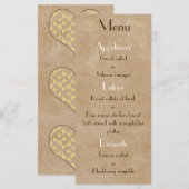 Lijst met balkbalken voor bruin papier - bijtende menu (Voorkant / Achterkant)