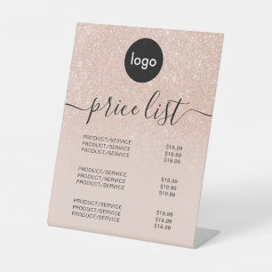 Lijst met bedrijfsprijzen voor Elegant Roos Gold L Reclamebord Met Voetstuk