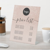 Lijst met bedrijfsprijzen voor Elegant Roos Gold L Reclamebord Met Voetstuk (Insitu)