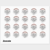 Lijst met bestanddelen van elegant roze glitter ma ronde sticker (Vel)