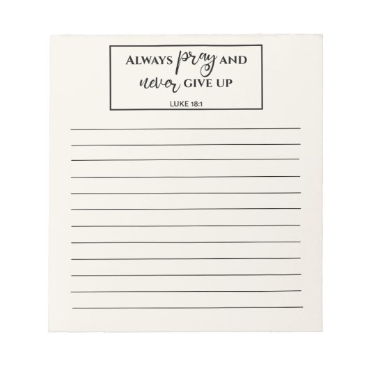 Lijst met bijbellenverse gebedden notitieblok (Voorkant)