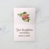 Lijst met bloemen, dank u Bedankkaart (Binnen)