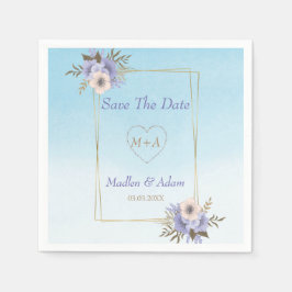 Lijst met bloemen servet