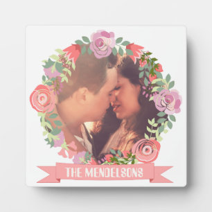 Lijst met blokvouw, monogrammed foto fotoplaat