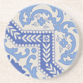 Lijst met botanische kralen zandsteen onderzetter