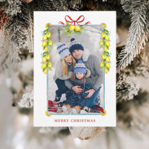  lijst met citroenen Kaart met kerstcadeautjes