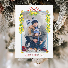  lijst met citroenen Kaart met kerstcadeautjes