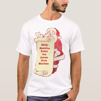 Lijst met de beste kerstman - Gepersonaliseerd T-shirt
