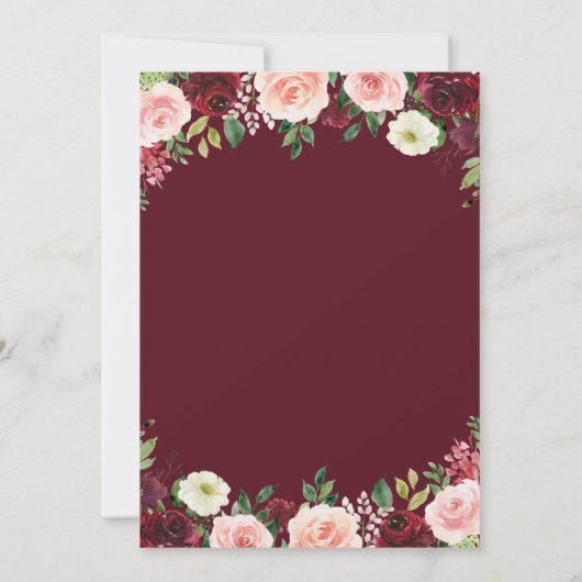 lijst met de bruidsschat , maar met de burgundy . kaart (Achterkant)