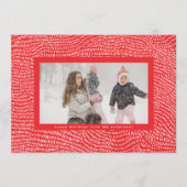 Lijst met de moderne Cherry Red Doodle Feestdagenkaart (Voorkant)