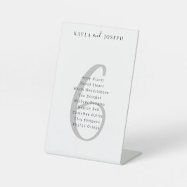 Lijst met eenvoudige weddenschappen Tabelnummer 6 Reclamebord Met Voetstuk