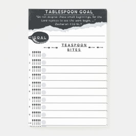 Lijst met eetlepeldoelen post-it® notes