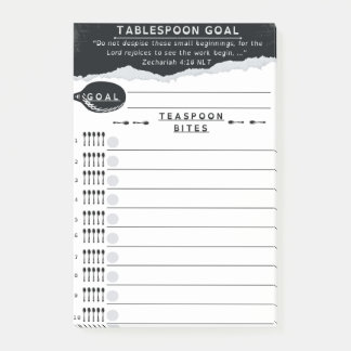 Lijst met eetlepeldoelen post-it® notes