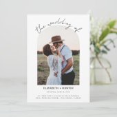 Lijst met fijne schacht Bindende QR-code RSVP Kaart (Staand voorkant)