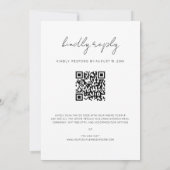 Lijst met fijne schacht Bindende QR-code RSVP Kaart (Achterkant)