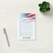Lijst met 'Gedaan' - Amerikaanse vlag vervagen Post-it® Notes (Kantoor)