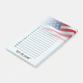 Lijst met 'Gedaan' - Amerikaanse vlag vervagen Post-it® Notes (Schuin)
