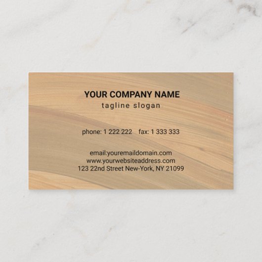 Lijst met gekleurd streekbeige visitekaartje (Achterkant)